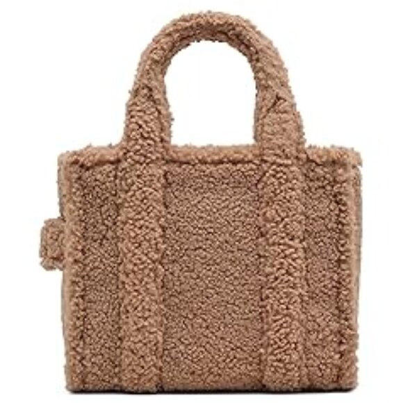 #130 NWT - Marc Jacobs Teddy Fleece Small Tote - Picture 4 of 9